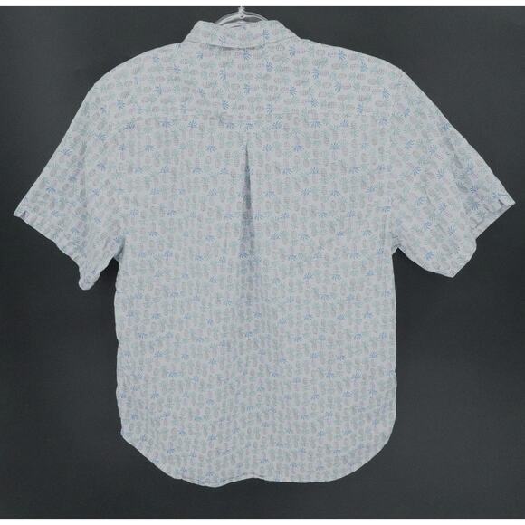 Tommy Bahama Shirt Mens Large White‎ Purple Pineapple Print Short Sleeve Resort - Picture 2 of 16